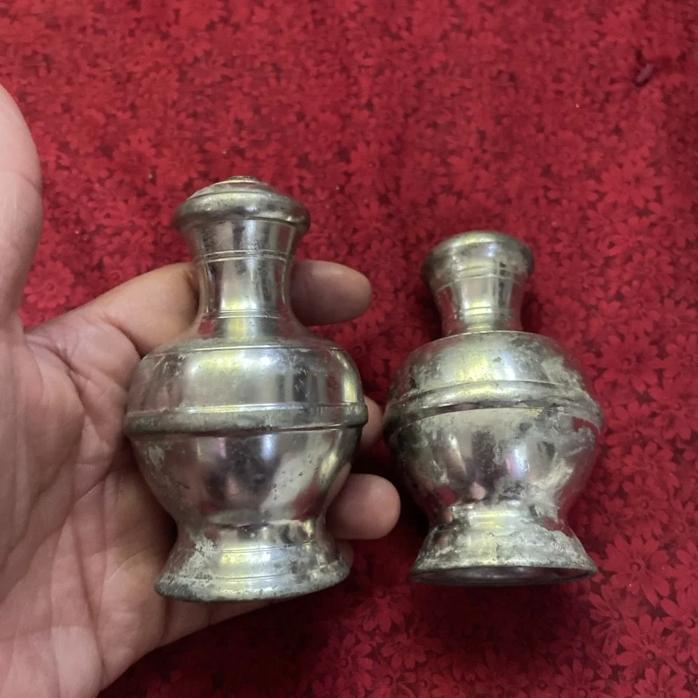 Vintage‎ Pewter Salt And Pepper Set
